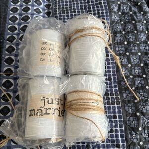 Wedding decorations metal cans set of 4 new